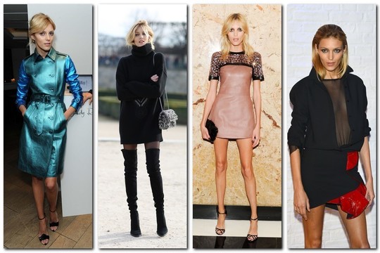 Stiliaus ikona Anja Rubik: savito stiliaus pavyzdys
