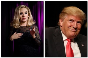 Dainininkė Adele susirėmė su milijardieriumi Donaldu Trumpu