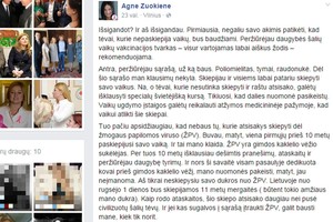 Moteris neteko amo išvydusi, ką Agnė Zuokienė mano apie skiepus