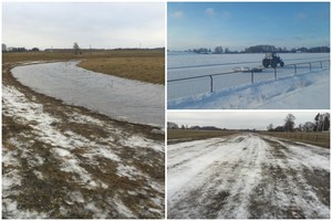 Dusetų hipodromas tapo klampia purvyne