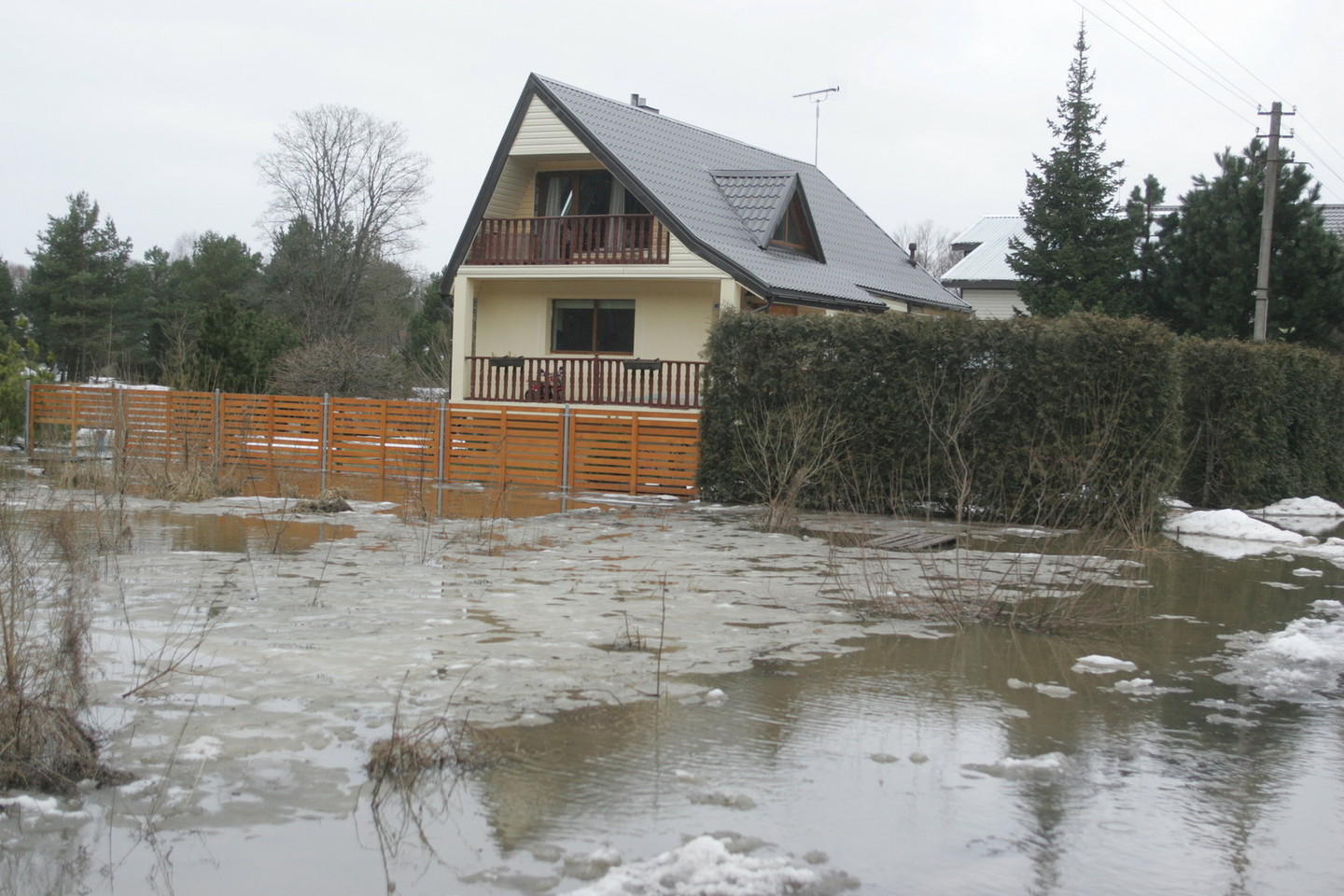 Dėl polaidžio Neries upėje prasidėjo ledonešis, pakilo vandens lygis ir toliau kyla iki pavojingos ribos.