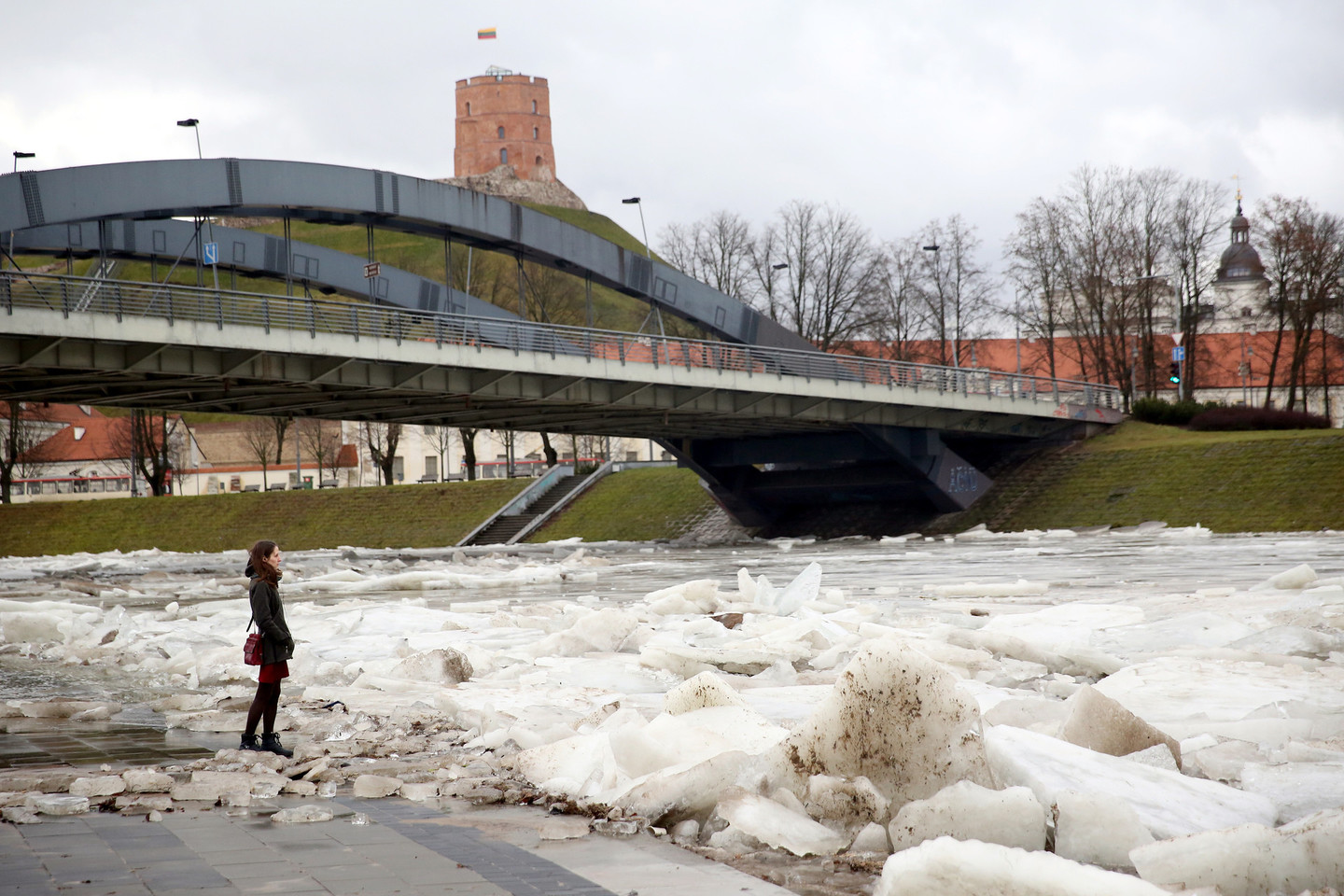 Upė plukdo ledą.<br>R.Danisevičiaus nuotr.