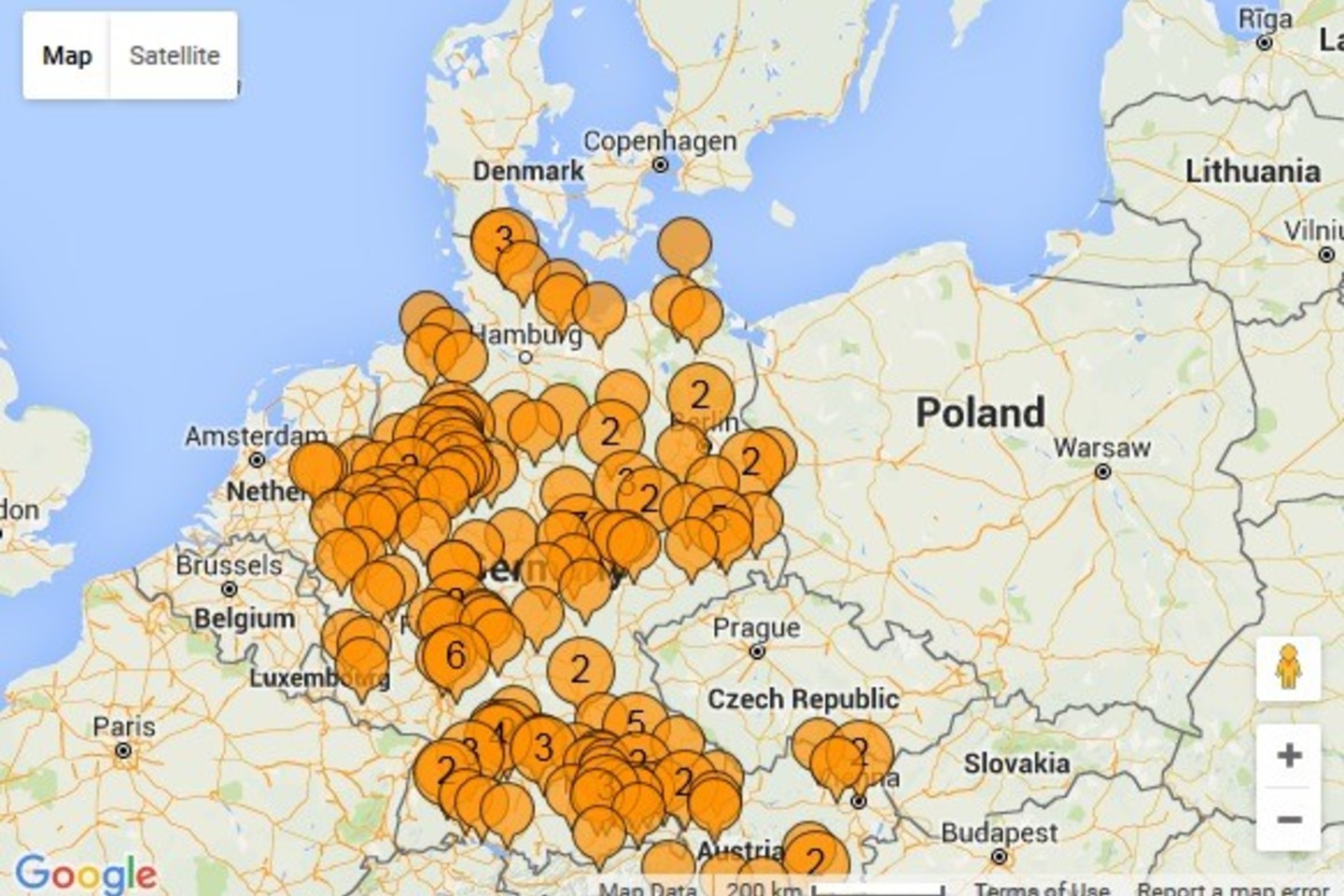 Vokietės sukurtas žemėlapis padeda atrinkti melagingus gandus apie pabėgėlius.<br>„Hoax Map“ nuotr.