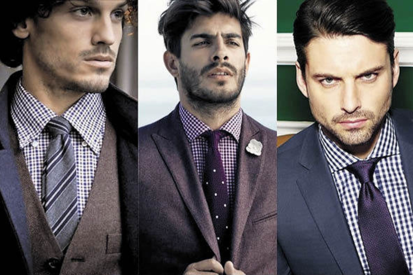 Languotų marškinių ir kaklaraiščio derinimo taisyklė viena: marškinių langeliai visuomet turi būti smulkesni nei kaklaraiščio.