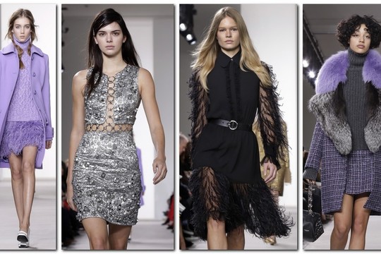 Michaelis Korsas rudenį siūlo skęsti blizgučiuose ir plunksnose