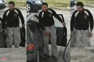 Vilniaus policija prašo pagalbos atpažįstant degalų vagį