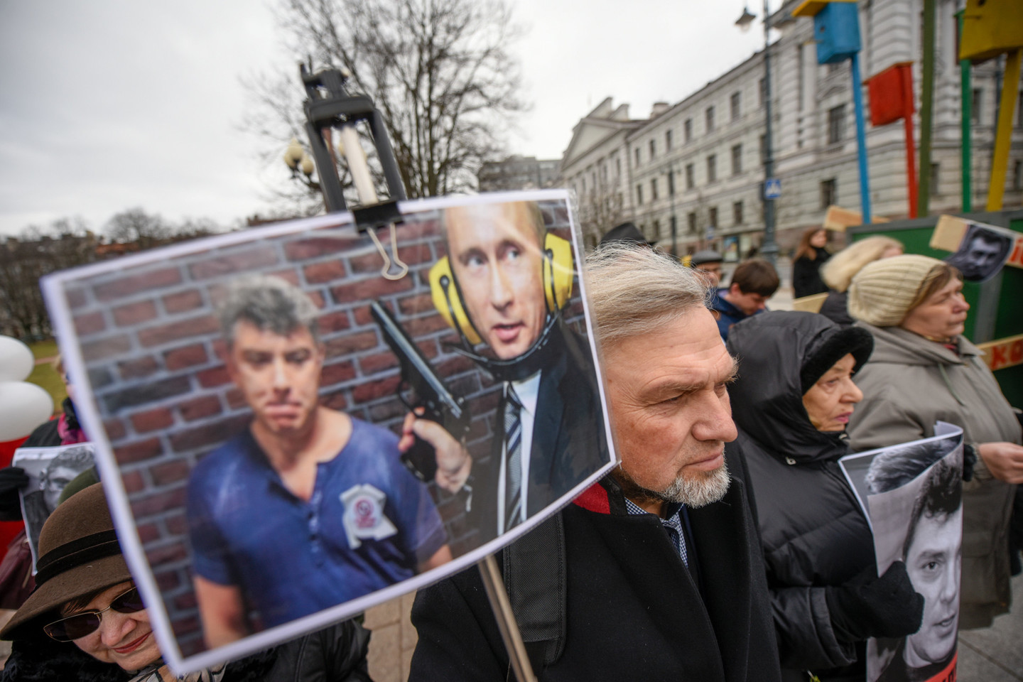 Lukiškių aikštėje paminėtos B.Nemcovo žūties metinės.<br>D.Umbraso nuotr.