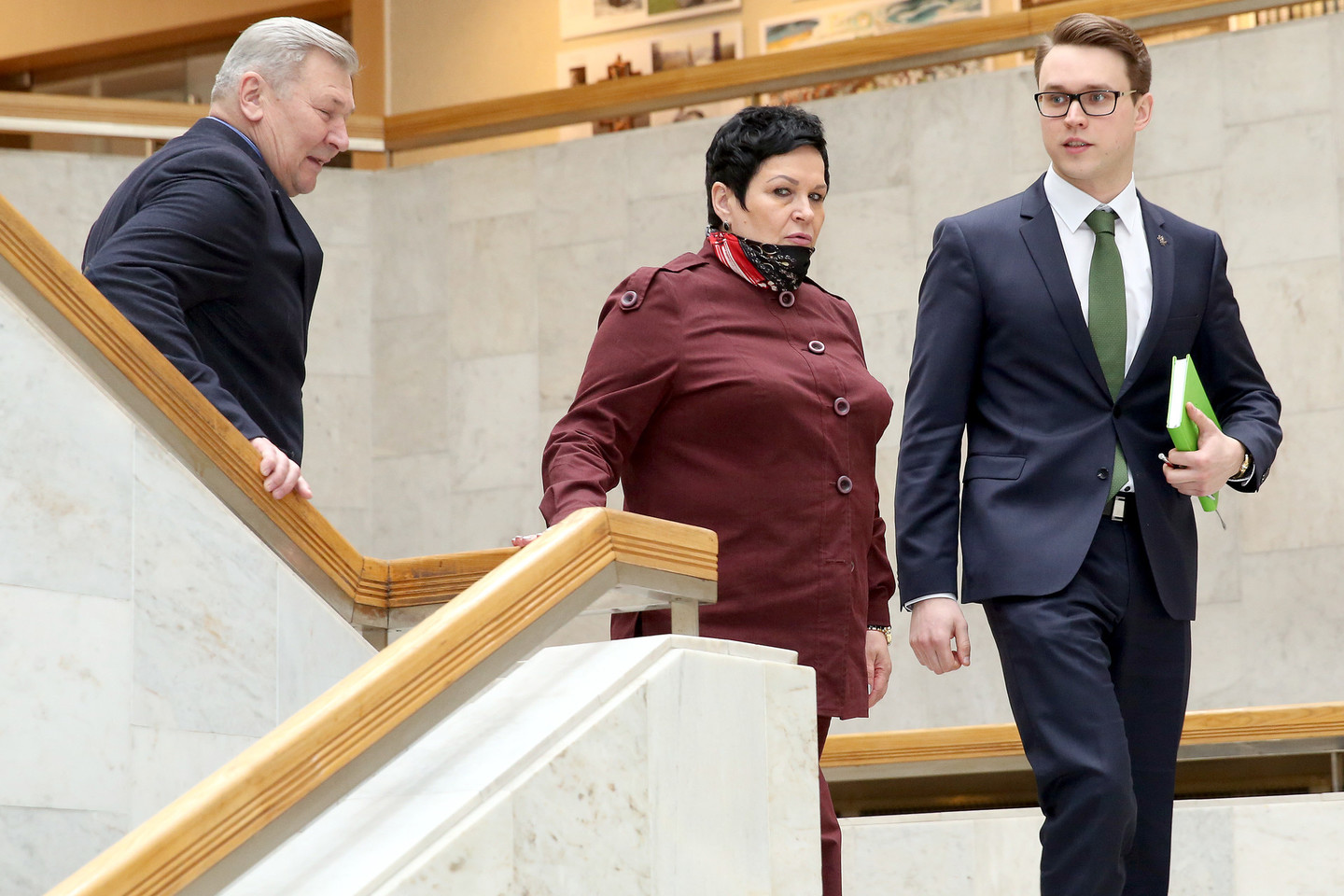 Profsąjungų vadovai ir ministrė A.Pitrėnienė trečiadienį Vyriausybėje.