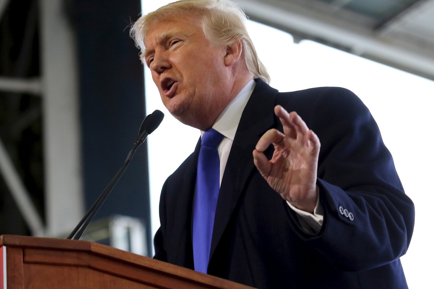 Izraelio atžvilgiu D.Trumpas žadėjo likti neutralus bei šaliai suteikti 100 procentinį palaikymą.<br>Reuters/Scanpix nuotr.