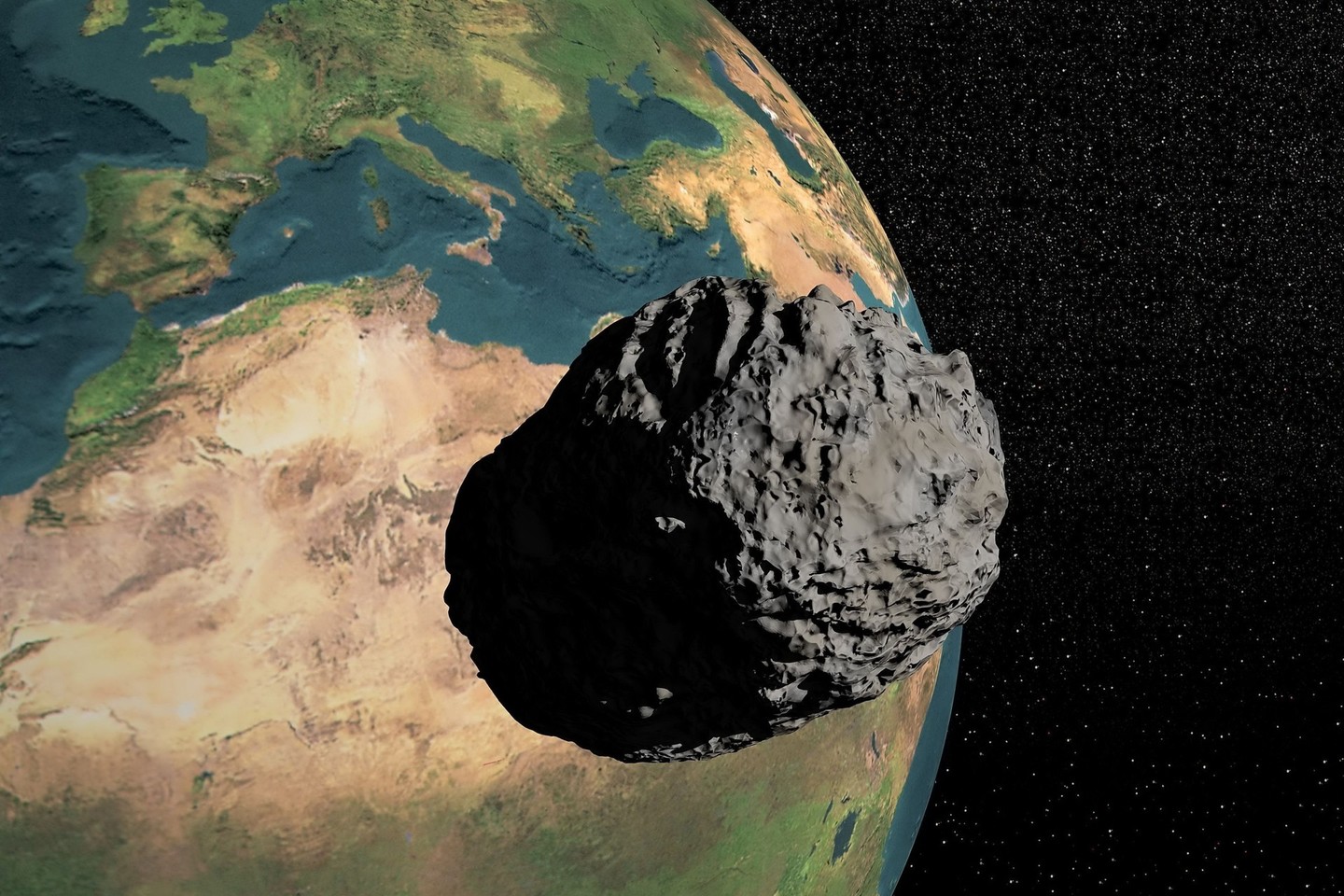 Net 1 kilometro skersmens asteroidas sukeltų pražūtingų padarinių, jeigu atsitrenktų į žemyninę planetos dalį.<br>123rf nuotr.