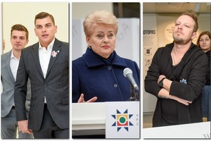 Prezidentę ketvirtadienį apsupo garsūs vyrai