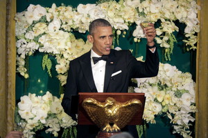 B.Obama ir J.Trudeau kėlė taures už JAV ir Kanados santykius