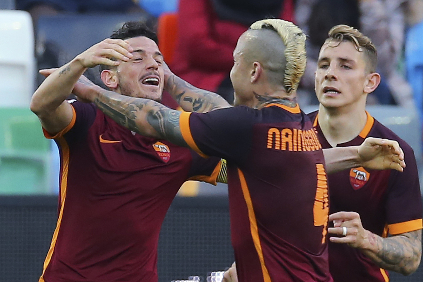 „Roma“ futbolininkų džiaugsmas.