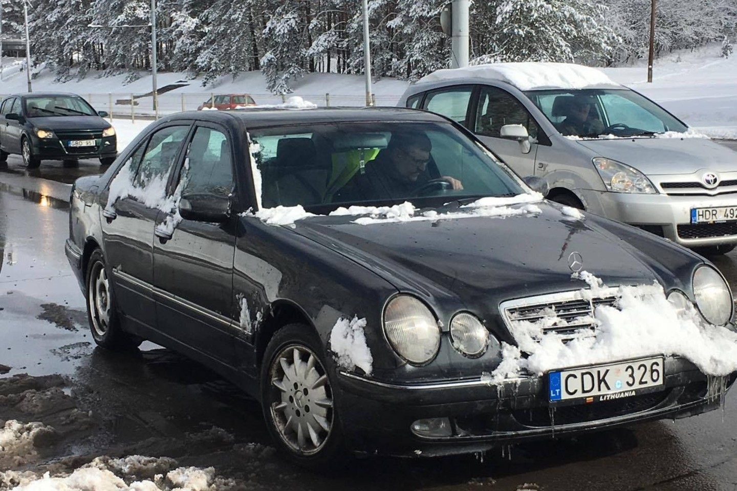 Girtas „Mercedes“ vairuotojas vyko iš Vilniaus į Alytaus rajoną daigų nusipirkti.<br>L.Bartkutės nuotr.