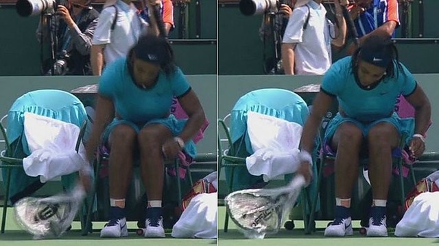 Serena Williams užvaldžiusias emocijas „nugesino“ savo rakete