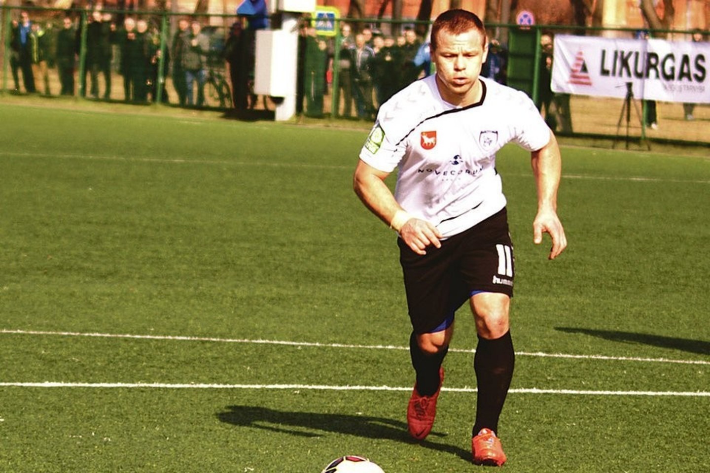A.Rimkevičius įmušė pirmąjį sezono įvartį.<br>„FC Stumbro“ nuotr.