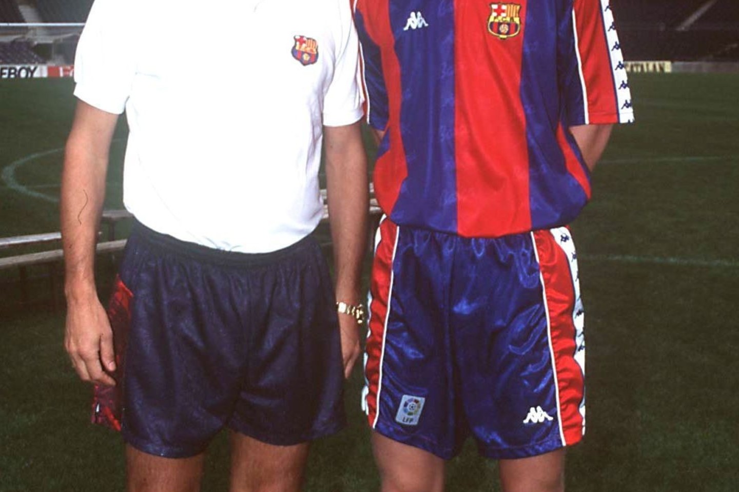 1996 metai. Johanas Cruyffas buvo „Barcelona“ treneris, o sūnus Jordi – žaidėjas.<br>ViDAPress nuotr.