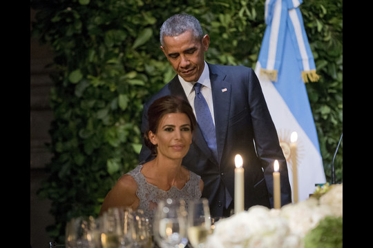 B.Obama susipažino su Argentinos lyderio žmona Julian Awada.<br>AP nuotr.