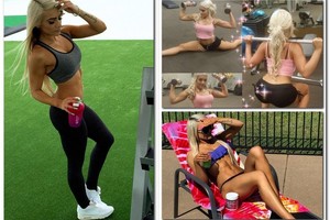 Sportuojanti barbė įrodė, kad tobulą figūrą pasiekė sunkiu darbu
