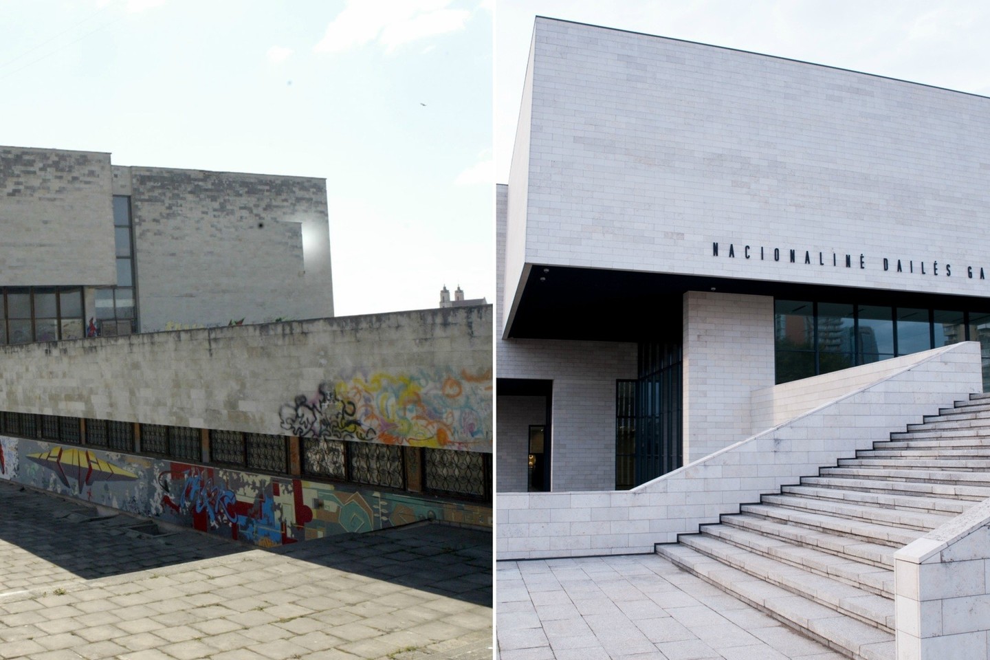 Grafičiais išmargintą Nacionalinė Dailės galeriją (tuometinį Lietuvos dailės muziejaus padalinį) svarstytą rekonstruoti dar 2002 – aisiais. Galiausiai restrauracija baigta po septynerių metų.<br>V.Kapočiaus/V.Ščiavinsko nuotr.