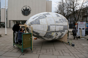 Į Kauną atvežtas neregėto dydžio margutis