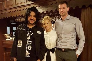 F. Kirkorovas po koncerto Kaune linksminosi su N. Bunke