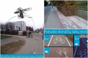 Vilniaus dviračių takų kuriozai: internautai leipsta juokais