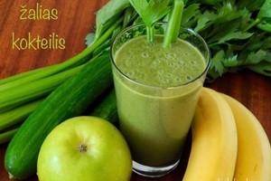 Žaliasis kokteilis: pliūpsnis energijos ir sotumas iki pietų