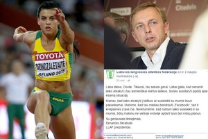 Vieši skalbiniai: E. Skrabulis nėščiai atletei atsakė feisbuke