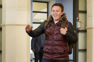 Lietuviškai kalbantis pabėgėlis oro uoste: „Labai myliu Lietuvą“