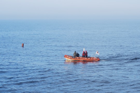 Sunaikintas Baltijos jūroje plūduriavęs torpedos korpusas