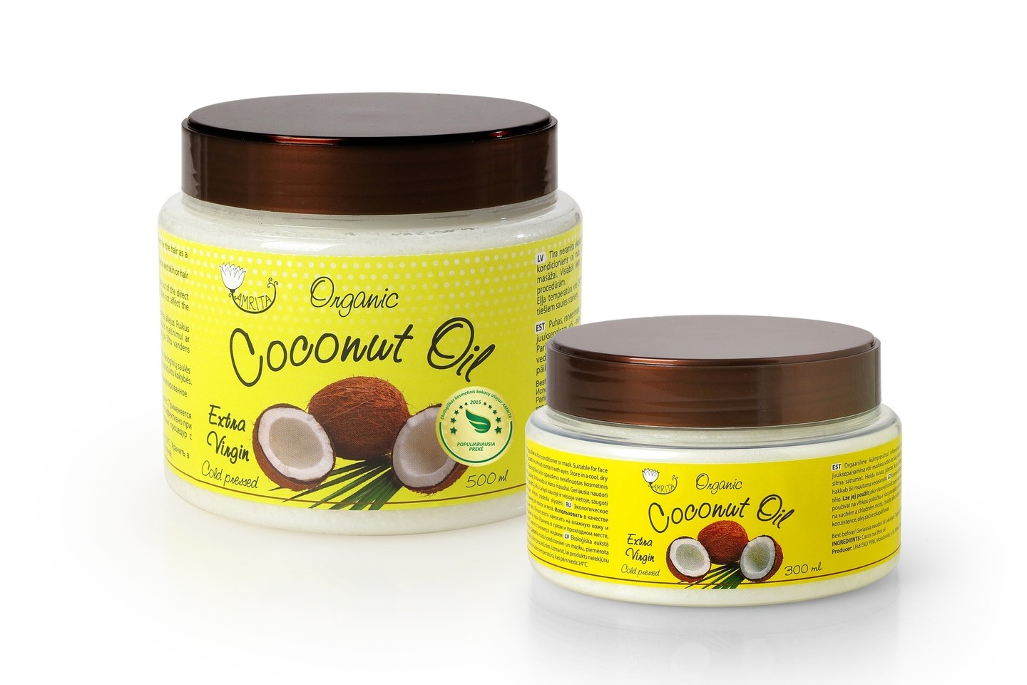 Apie lietuviško kokoso aliejaus populiarumą liudija ir neseniai gautas „Populiariausia prekė 2015“ titulas.<br>Bendrovės nuotr.
