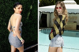 Suki Waterhouse ir Freida Pinto rodė, kaip puoštis festivaliams