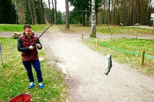 Pažadėjo ir padarė: Basiras jau žvejoja Anupriškėse