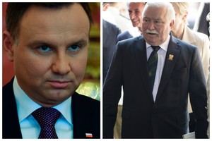 Lechas Walęsa paragino atsistatydinti Lenkijos prezidentą