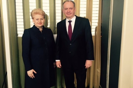 Prezidentė susitiko su ES vairą perimančios Slovakijos lyderiu