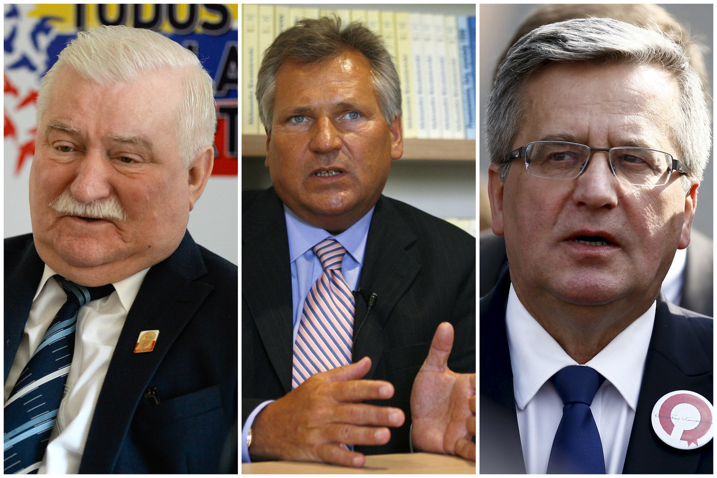 Trys Lenkijos eksprezidentai – Lechas Walęsa (kairėje), Aleksandras Kwasniewskis (viduryje) bei Bronislawas Komorowskis (dešinėje) bendrame kreipimęsi paragino tautiečius apginti demokratiją ir nesitaikstyti su valdančiųjų savivale.
