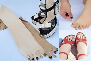 Pamirškite pedikiūrą – nagus „išmargins“ nailoninės kojinaitės