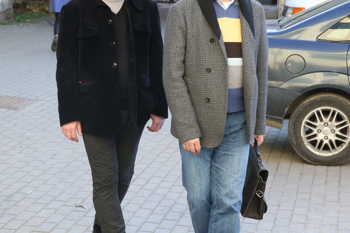Socialinių mokslų daktaras Eugenijus Skerstonas (kairėje) ir televizijos laidų vedėjas bei režisierius Vytenis Pauliukaitis.<br>R.Danisevičiaus nuotr.