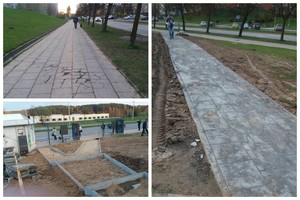 Justiniškių gyventojai nepatenkinti remontuojamais takeliais