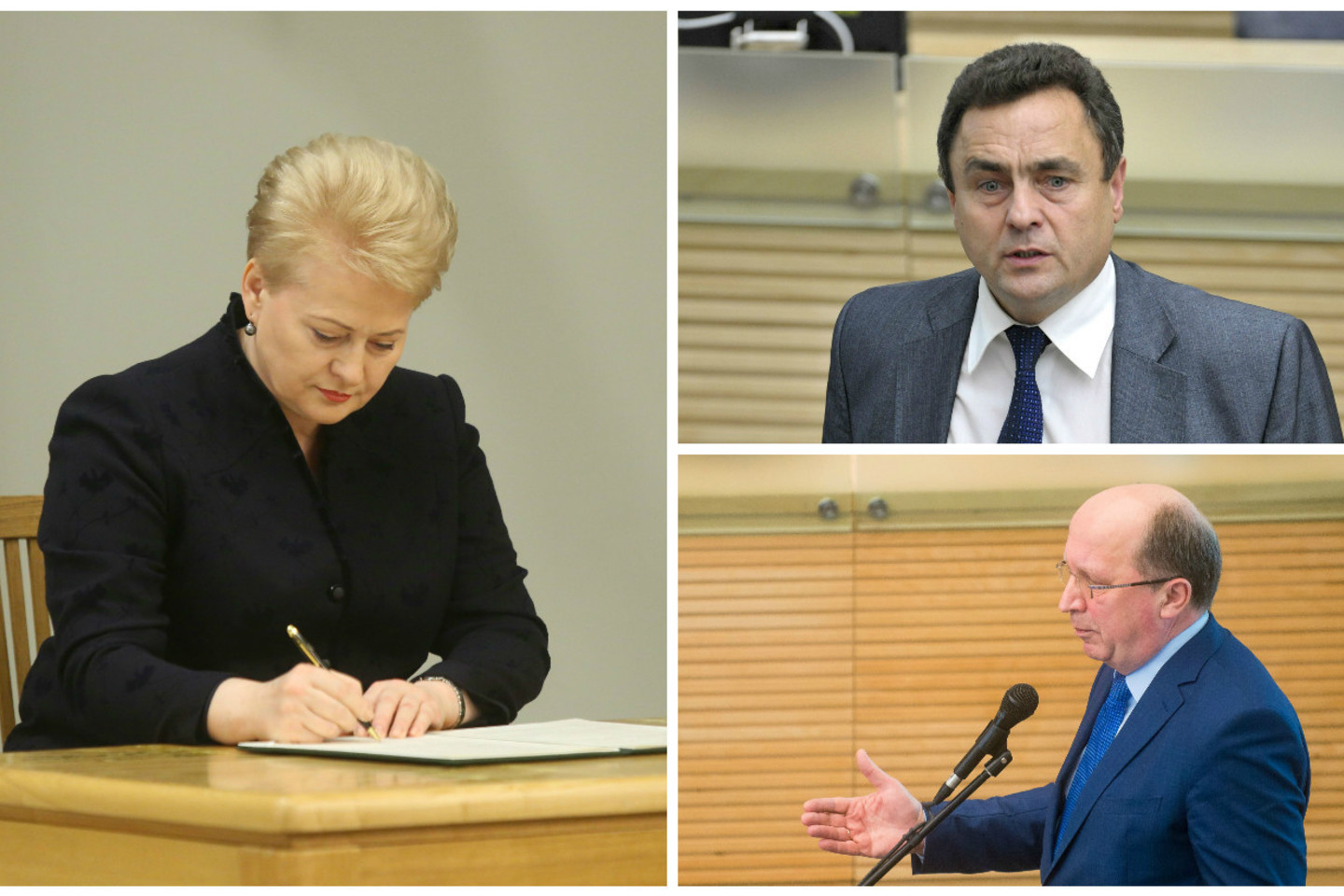 Seimas ketvirtadienį sprendžia, ar pradėti parlamentinį tyrimą dėl paslaptingų teisėsaugos pažymų.<br>Montažas