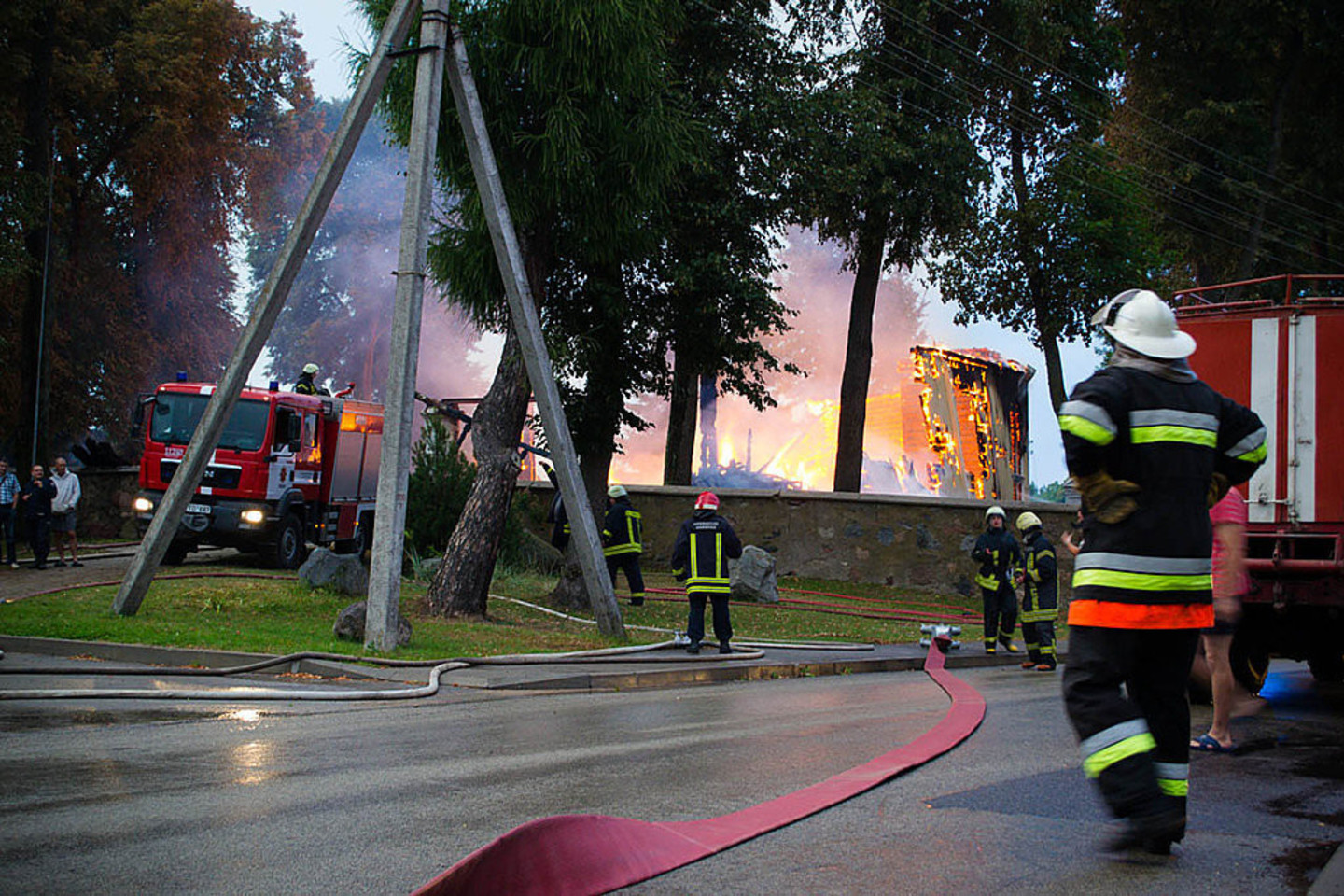 2013 metų rugpjūtį sudegė Balbieriškio bažnyčia.<br>R.Naruševičiaus nuotr.