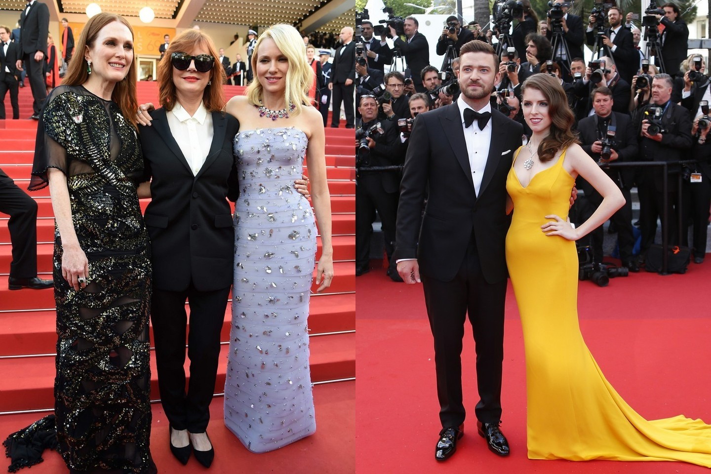 Iš kairės: Julianne Moore, Susan Sarandon, Naomi Watts, Justinas Timberlake'as ir Anna Kendrick.<br>„Scanpix“ nuotr.