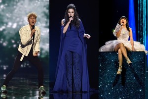 „Eurovizija“ tviskėjo įmantriais apdarais