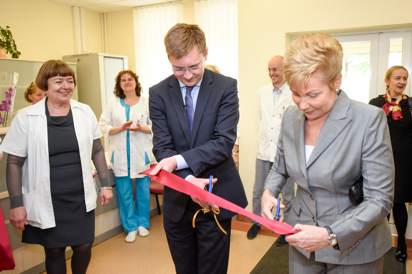 Vilniaus gimdymo namuose iškilmingai atidarytas rekonstruotas konsultacinis centras.<br>D.Umbraso nuotr.