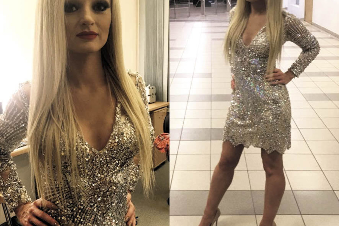 U.Galadauskaitės įvaizdis eteryje „Eurovizijos“ transliacijos metu.<br>Asmeninio archyvo nuotr.