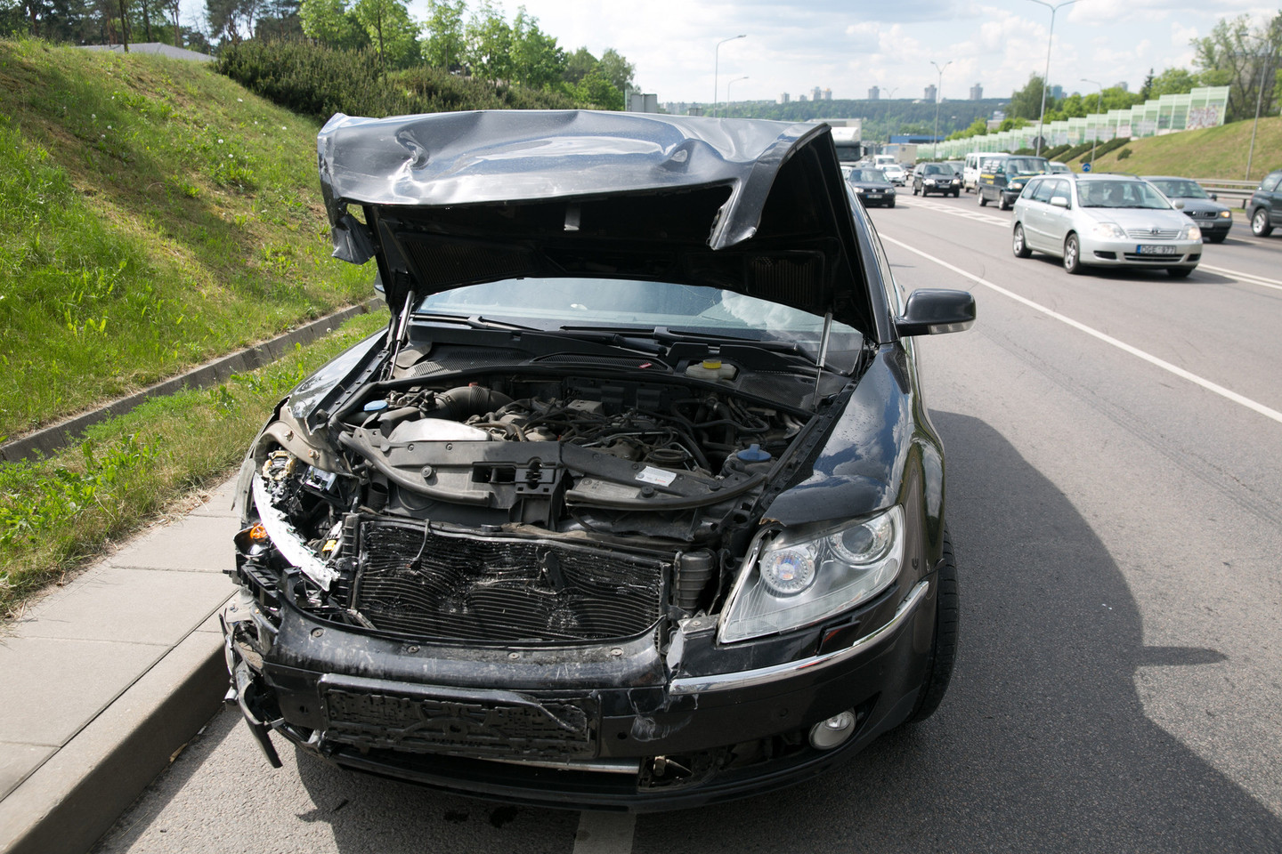 Vilniuje susidūrė šeši automobiliai.