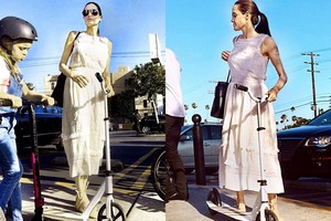 37 kg sverianti Angelina Jolie įsitraukė į lenktynes su dukra