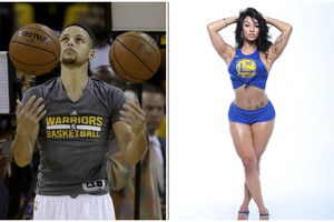Stephenui Curry – įspūdingų formų modelio vilionė rungtynių metu
