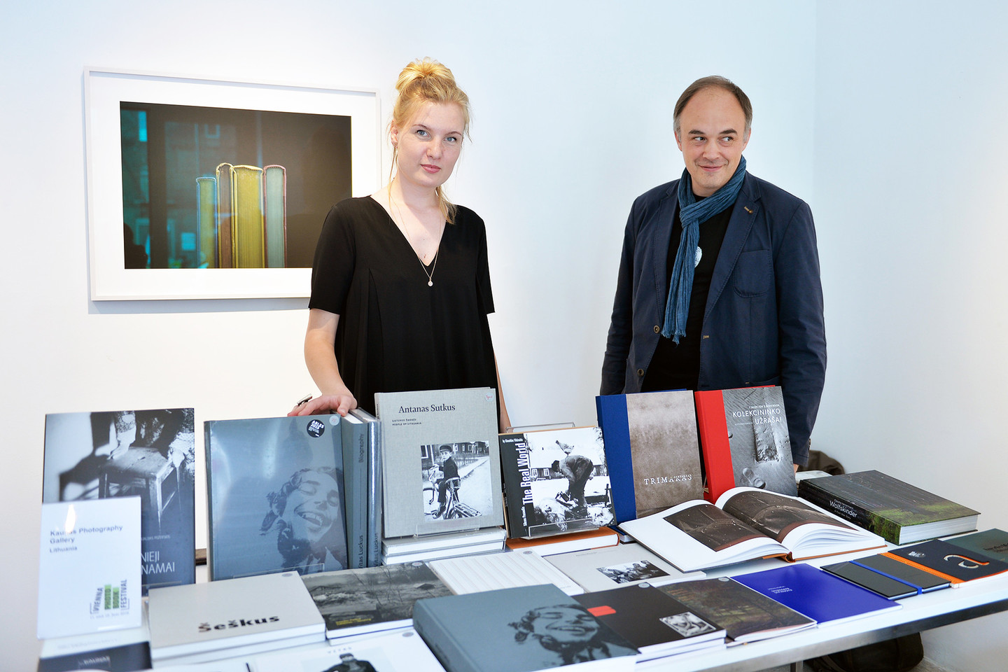 V.Mašanauskaitė ir G.Česonis mugėje „Vienna photobook festival“.
